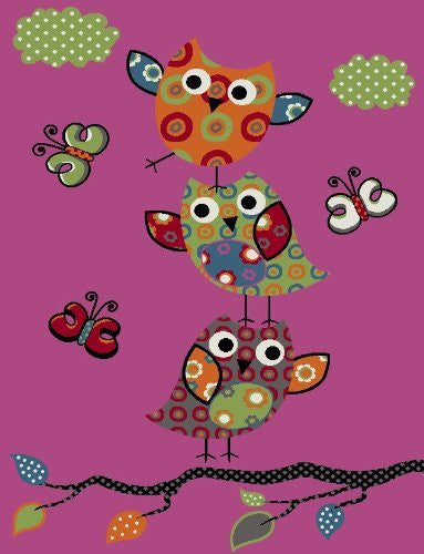 Bright & quirky owl rug